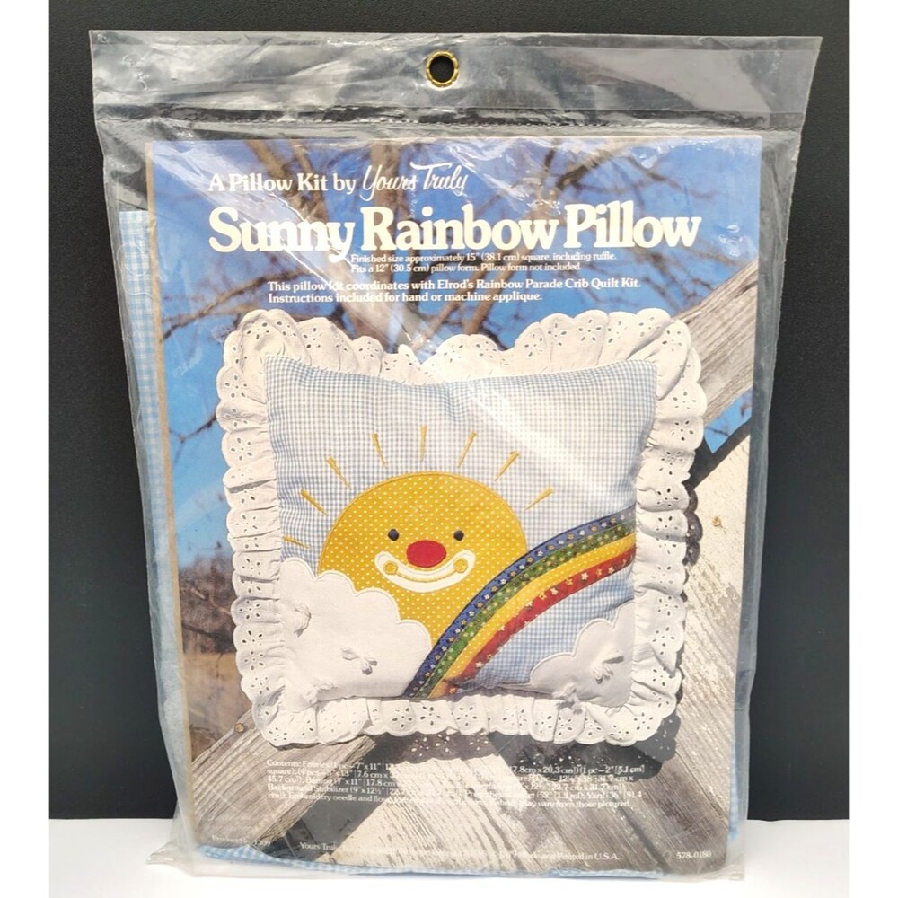 Vintage Sunny Rainbow Pillow Sewing Kit by Yours Truly Patchwork Quilt Sealed